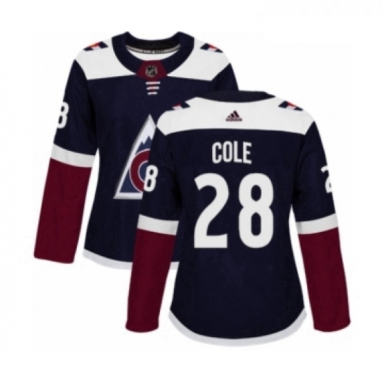 Womens Adidas Colorado Avalanche 28 Ian Cole Premier Navy Blue Alternate NHL Jersey Womens Adidas Colorado Avalanche 28 Ian Cole Premier Navy Blue Alternate NHL Jersey