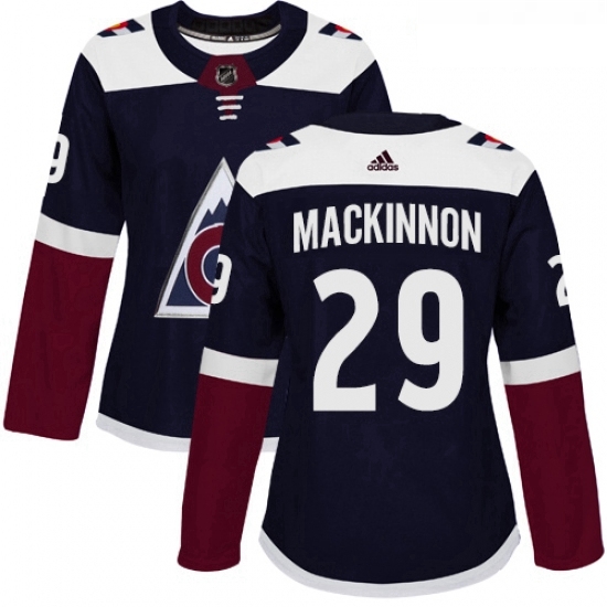 Womens Adidas Colorado Avalanche 29 Nathan MacKinnon Authentic Navy Blue Alternate NHL Jersey Womens Adidas Colorado Avalanche 29 Nathan MacKinnon Authentic Navy Blue Alternate NHL Jersey