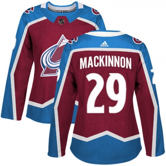 Womens Adidas Colorado Avalanche 29 Nathan MacKinnon Premier Burgundy Red Home NHL Jersey Womens Adidas Colorado Avalanche 29 Nathan MacKinnon Premier Burgundy Red Home NHL Jersey