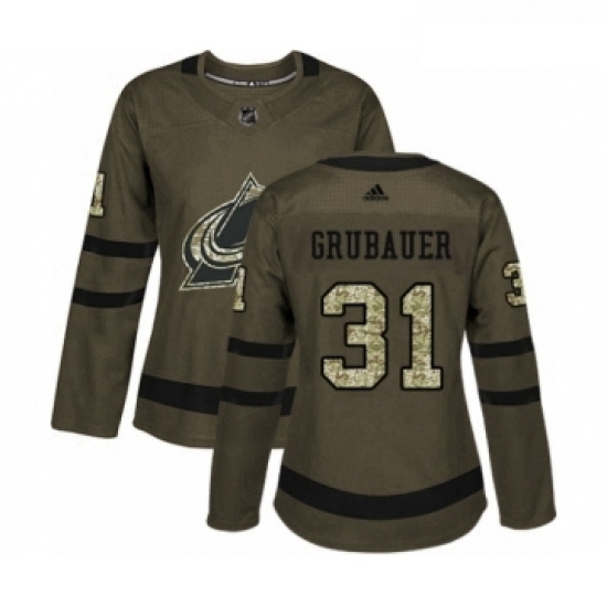 Womens Adidas Colorado Avalanche 31 Philipp Grubauer Authentic Green Salute to Service NHL Jersey Womens Adidas Colorado Avalanche 31 Philipp Grubauer Authentic Green Salute to Service NHL Jersey