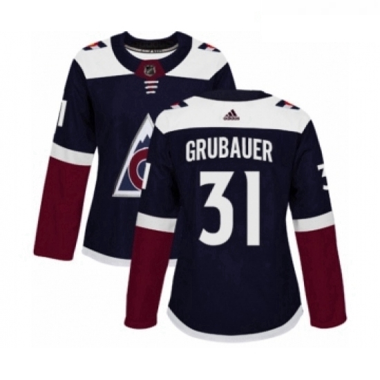 Womens Adidas Colorado Avalanche 31 Philipp Grubauer Premier Navy Blue Alternate NHL Jersey Womens Adidas Colorado Avalanche 31 Philipp Grubauer Premier Navy Blue Alternate NHL Jersey