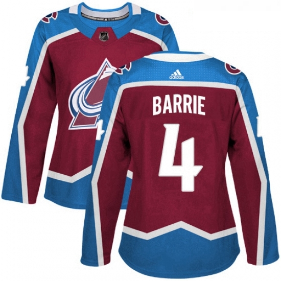 Womens Adidas Colorado Avalanche 4 Tyson Barrie Premier Burgundy Red Home NHL Jersey Womens Adidas Colorado Avalanche 4 Tyson Barrie Premier Burgundy Red Home NHL Jersey