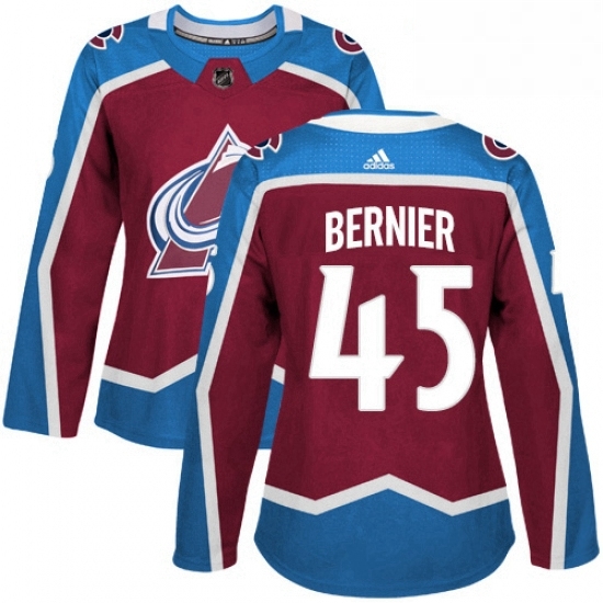Womens Adidas Colorado Avalanche 45 Jonathan Bernier Premier Burgundy Red Home NHL Jersey Womens Adidas Colorado Avalanche 45 Jonathan Bernier Premier Burgundy Red Home NHL Jersey