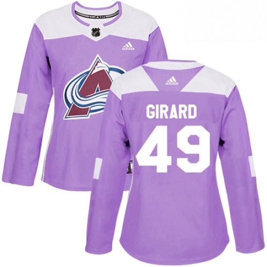 Womens Adidas Colorado Avalanche 49 Samuel Girard Authentic Purple Fights Cancer Practice NHL Jersey Womens Adidas Colorado Avalanche 49 Samuel Girard Authentic Purple Fights Cancer Practice NHL Jersey