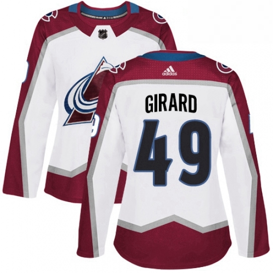 Womens Adidas Colorado Avalanche 49 Samuel Girard Authentic White Away NHL Jersey Womens Adidas Colorado Avalanche 49 Samuel Girard Authentic White Away NHL Jersey