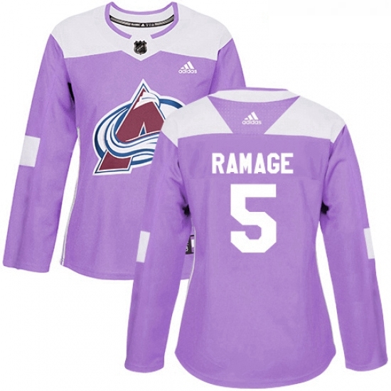 Womens Adidas Colorado Avalanche 5 Rob Ramage Authentic Purple Fights Cancer Practice NHL Jersey Womens Adidas Colorado Avalanche 5 Rob Ramage Authentic Purple Fights Cancer Practice NHL Jersey
