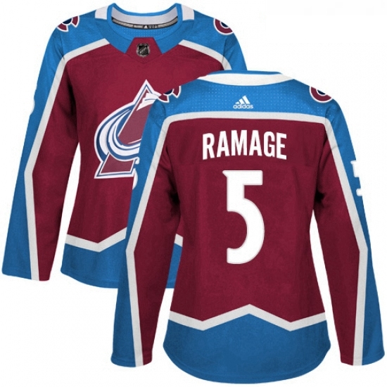 Womens Adidas Colorado Avalanche 5 Rob Ramage Premier Burgundy Red Home NHL Jersey Womens Adidas Colorado Avalanche 5 Rob Ramage Premier Burgundy Red Home NHL Jersey