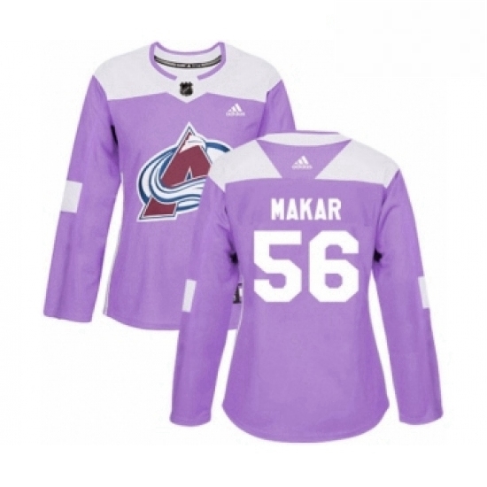 Womens Adidas Colorado Avalanche 56 Cale Makar Authentic Purple Fights Cancer Practice NHL Jersey Womens Adidas Colorado Avalanche 56 Cale Makar Authentic Purple Fights Cancer Practice NHL Jersey
