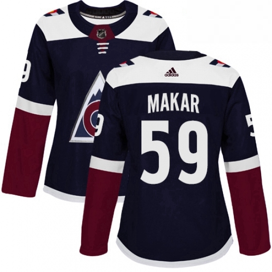 Womens Adidas Colorado Avalanche 59 Cale Makar Authentic Navy Blue Alternate NHL Jersey Womens Adidas Colorado Avalanche 59 Cale Makar Authentic Navy Blue Alternate NHL Jersey