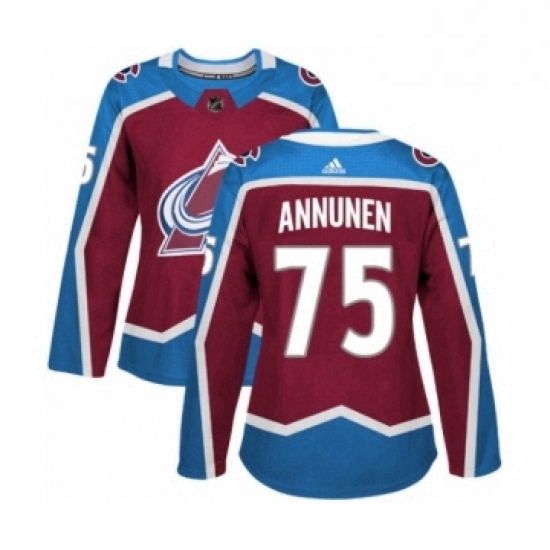 Womens Adidas Colorado Avalanche 75 Justus Annunen Premier Burgundy Red Home NHL Jersey Womens Adidas Colorado Avalanche 75 Justus Annunen Premier Burgundy Red Home NHL Jersey