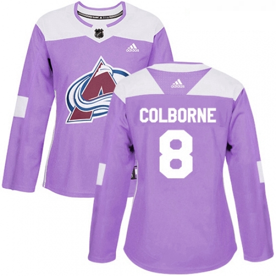 Womens Adidas Colorado Avalanche 8 Joe Colborne Authentic Purple Fights Cancer Practice NHL Jersey Womens Adidas Colorado Avalanche 8 Joe Colborne Authentic Purple Fights Cancer Practice NHL Jersey