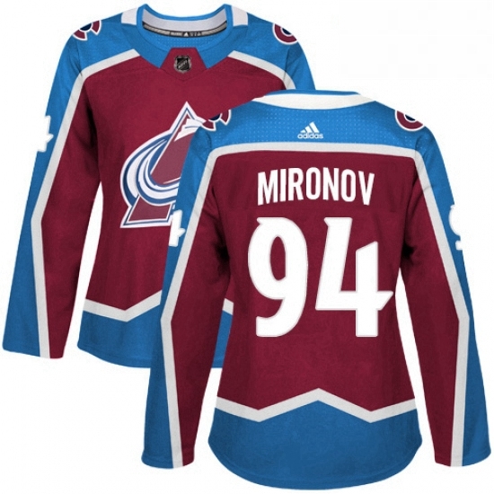 Womens Adidas Colorado Avalanche 94 Andrei Mironov Premier Burgundy Red Home NHL Jersey Womens Adidas Colorado Avalanche 94 Andrei Mironov Premier Burgundy Red Home NHL Jersey