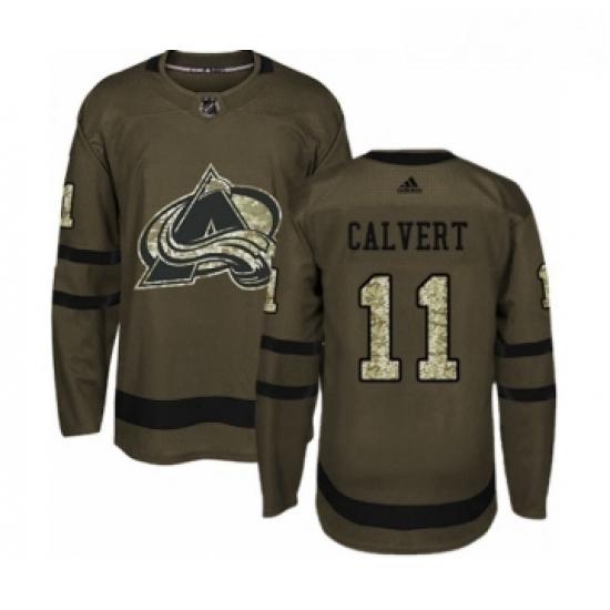 Youth Adidas Colorado Avalanche 11 Matt Calvert Premier Green Salute to Service NHL Jersey Youth Adidas Colorado Avalanche 11 Matt Calvert Premier Green Salute to Service NHL Jersey