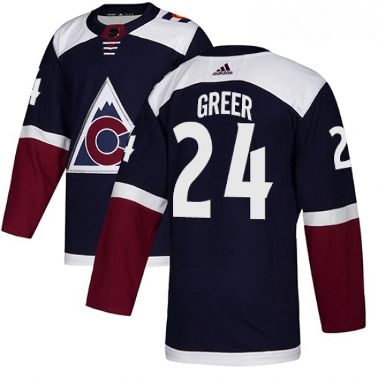 Youth Adidas Colorado Avalanche 24 AJ Greer Authentic Navy Blue Alternate NHL Jersey Youth Adidas Colorado Avalanche 24 AJ Greer Authentic Navy Blue Alternate NHL Jersey