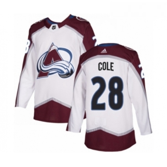 Youth Adidas Colorado Avalanche 28 Ian Cole Authentic White Away NHL Jersey Youth Adidas Colorado Avalanche 28 Ian Cole Authentic White Away NHL Jersey