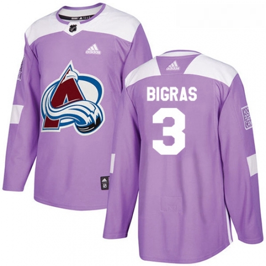 Youth Adidas Colorado Avalanche 3 Chris Bigras Authentic Purple Fights Cancer Practice NHL Jersey Youth Adidas Colorado Avalanche 3 Chris Bigras Authentic Purple Fights Cancer Practice NHL Jersey