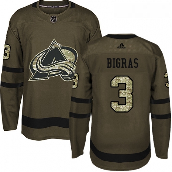 Youth Adidas Colorado Avalanche 3 Chris Bigras Premier Green Salute to Service NHL Jersey Youth Adidas Colorado Avalanche 3 Chris Bigras Premier Green Salute to Service NHL Jersey