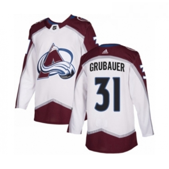 Youth Adidas Colorado Avalanche 31 Philipp Grubauer Authentic White Away NHL Jersey Youth Adidas Colorado Avalanche 31 Philipp Grubauer Authentic White Away NHL Jersey
