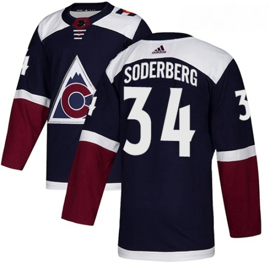 Youth Adidas Colorado Avalanche 34 Carl Soderberg Authentic Navy Blue Alternate NHL Jersey Youth Adidas Colorado Avalanche 34 Carl Soderberg Authentic Navy Blue Alternate NHL Jersey
