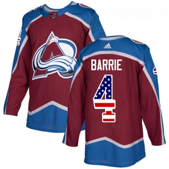 Youth Adidas Colorado Avalanche 4 Tyson Barrie Authentic Burgundy Red USA Flag Fashion NHL Jersey Youth Adidas Colorado Avalanche 4 Tyson Barrie Authentic Burgundy Red USA Flag Fashion NHL Jersey