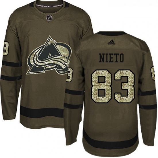 Youth Adidas Colorado Avalanche 83 Matt Nieto Authentic Green Salute to Service NHL Jersey Youth Adidas Colorado Avalanche 83 Matt Nieto Authentic Green Salute to Service NHL Jersey