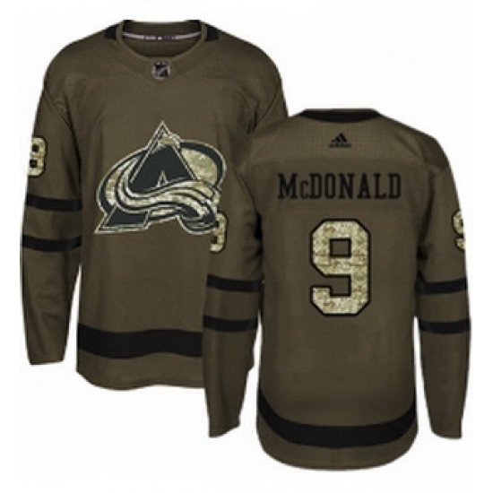 Youth Adidas Colorado Avalanche 9 Lanny McDonald Authentic Green Salute to Service NHL Jersey Youth Adidas Colorado Avalanche 9 Lanny McDonald Authentic Green Salute to Service NHL Jersey