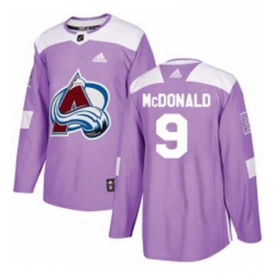 Youth Adidas Colorado Avalanche 9 Lanny McDonald Authentic Purple Fights Cancer Practice NHL Jersey Youth Adidas Colorado Avalanche 9 Lanny McDonald Authentic Purple Fights Cancer Practice NHL Jersey