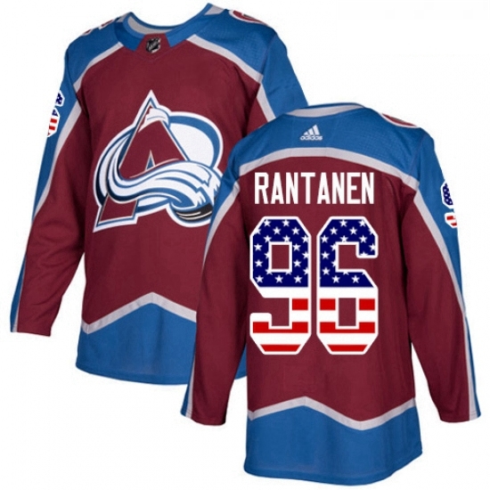 Youth Adidas Colorado Avalanche 96 Mikko Rantanen Authentic Burgundy Red USA Flag Fashion NHL Jersey Youth Adidas Colorado Avalanche 96 Mikko Rantanen Authentic Burgundy Red USA Flag Fashion NHL Jersey