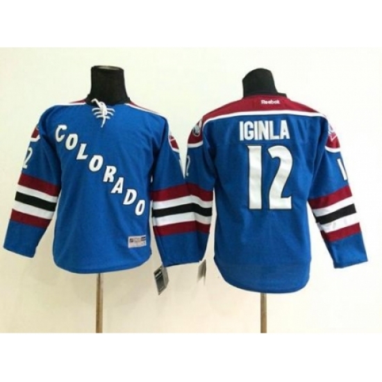 Youth Colorado Avalanche #12 Jarome Iginla Blue Stitched NHL Jersey Youth Colorado Avalanche #12 Jarome Iginla Blue Stitched NHL Jersey