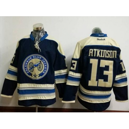 Blue Jackets #13 Cam Atkinson Navy Blue Alternate Stitched NHL Jersey Blue Jackets #13 Cam Atkinson Navy Blue Alternate Stitched NHL Jersey