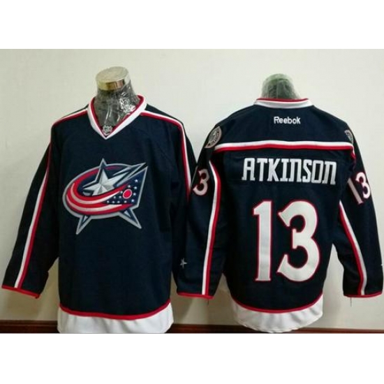 Blue Jackets #13 Cam Atkinson Navy Blue Home Stitched NHL Jersey Blue Jackets #13 Cam Atkinson Navy Blue Home Stitched NHL Jersey