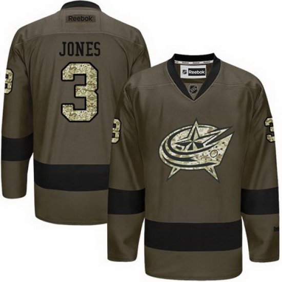 Blue Jackets #3 Seth Jones Green Salute to Service Stitched NHL Jersey Blue Jackets #3 Seth Jones Green Salute to Service Stitched NHL Jersey
