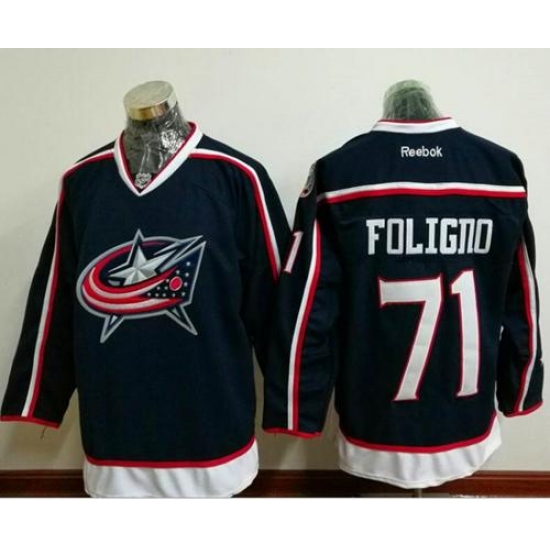 Blue Jackets #71 Nick Foligno Navy Blue Home Stitched NHL Jersey Blue Jackets #71 Nick Foligno Navy Blue Home Stitched NHL Jersey