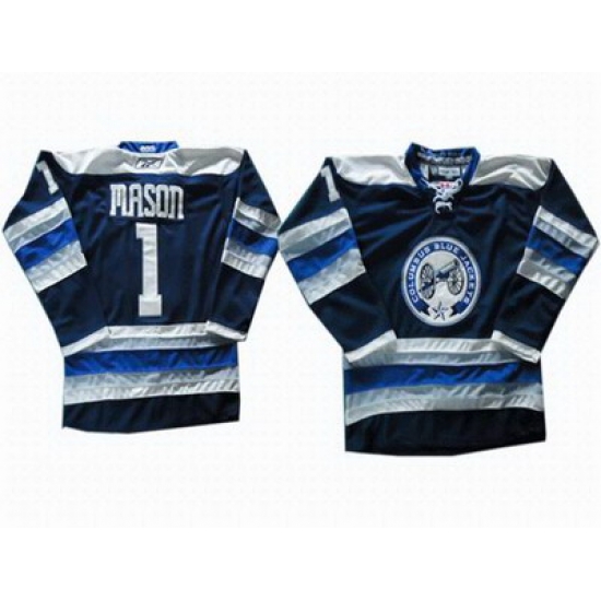 Columbus Blue Jackets #1 Steve Mason Blue 3RD Jerseys Columbus Blue Jackets #1 Steve Mason Blue 3RD Jerseys