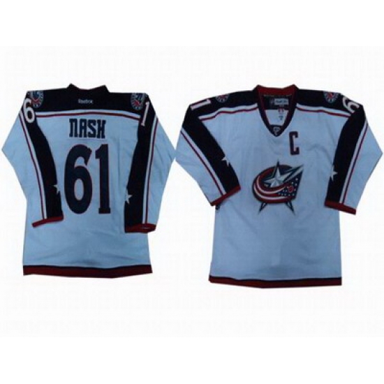 Columbus Blue Jackets #61 Rick Nash white jerseys Columbus Blue Jackets #61 Rick Nash white jerseys