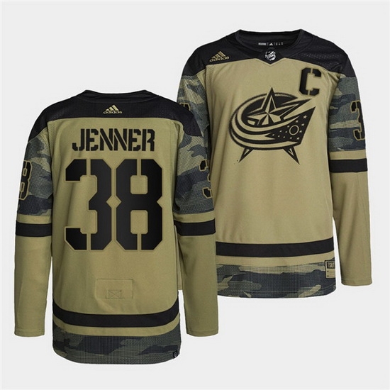 Men Columbus Blue Jackets 38 Boone Jenner 2022 Camo Military Appreciation Night Stitched jersey Men Columbus Blue Jackets 38 Boone Jenner 2022 Camo Military Appreciation Night Stitched jersey