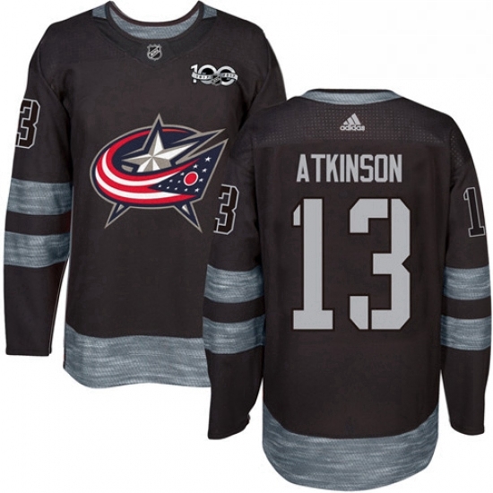 Mens Adidas Columbus Blue Jackets 13 Cam Atkinson Authentic Black 1917 2017 100th Anniversary NHL Jersey Mens Adidas Columbus Blue Jackets 13 Cam Atkinson Authentic Black 1917 2017 100th Anniversary NHL Jersey