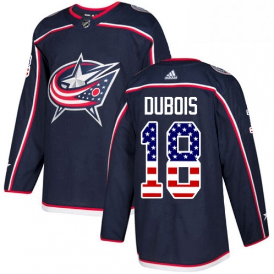 Mens Adidas Columbus Blue Jackets 18 Pierre Luc Dubois Authentic Navy Blue USA Flag Fashion NHL Jersey Mens Adidas Columbus Blue Jackets 18 Pierre Luc Dubois Authentic Navy Blue USA Flag Fashion NHL Jersey