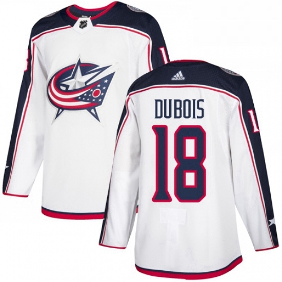 Mens Adidas Columbus Blue Jackets 18 Pierre Luc Dubois White Road Authentic Stitched NHL Jersey Mens Adidas Columbus Blue Jackets 18 Pierre Luc Dubois White Road Authentic Stitched NHL Jersey