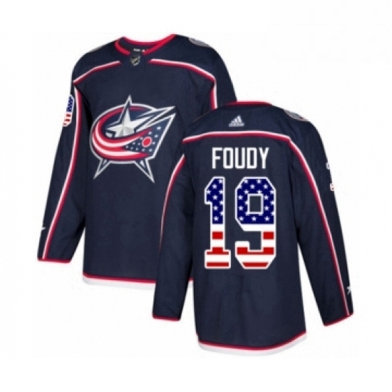 Mens Adidas Columbus Blue Jackets 19 Liam Foudy Authentic Navy Blue USA Flag Fashion NHL Jersey Mens Adidas Columbus Blue Jackets 19 Liam Foudy Authentic Navy Blue USA Flag Fashion NHL Jersey