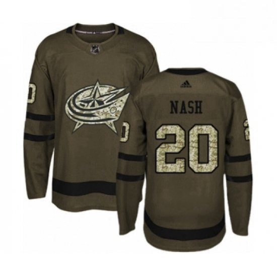 Mens Adidas Columbus Blue Jackets 20 Riley Nash Authentic Green Salute to Service NHL Jersey Mens Adidas Columbus Blue Jackets 20 Riley Nash Authentic Green Salute to Service NHL Jersey