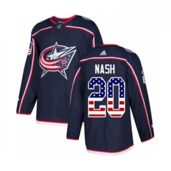 Mens Adidas Columbus Blue Jackets 20 Riley Nash Authentic Navy Blue USA Flag Fashion NHL Jersey Mens Adidas Columbus Blue Jackets 20 Riley Nash Authentic Navy Blue USA Flag Fashion NHL Jersey