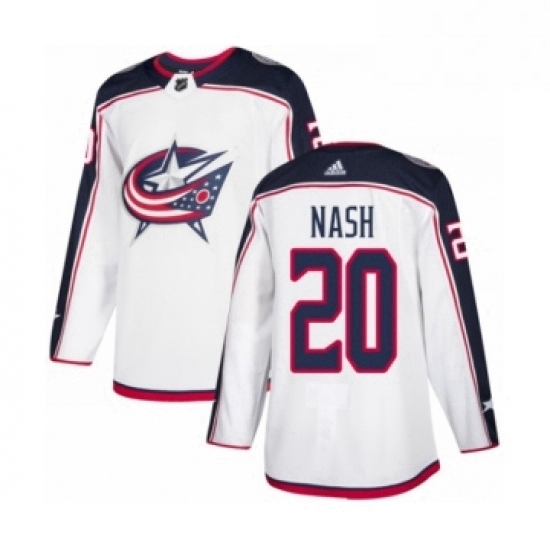 Mens Adidas Columbus Blue Jackets 20 Riley Nash Authentic White Away NHL Jersey Mens Adidas Columbus Blue Jackets 20 Riley Nash Authentic White Away NHL Jersey