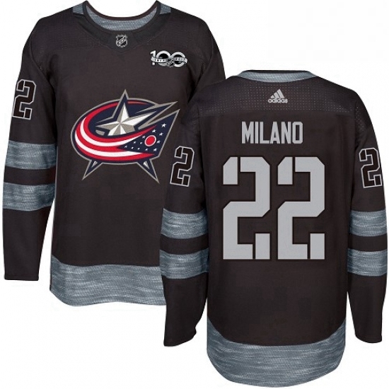 Mens Adidas Columbus Blue Jackets 22 Sonny Milano Authentic Black 1917 2017 100th Anniversary NHL Jersey Mens Adidas Columbus Blue Jackets 22 Sonny Milano Authentic Black 1917 2017 100th Anniversary NHL Jersey