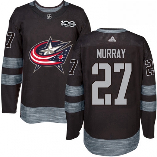 Mens Adidas Columbus Blue Jackets 27 Ryan Murray Authentic Black 1917 2017 100th Anniversary NHL Jersey Mens Adidas Columbus Blue Jackets 27 Ryan Murray Authentic Black 1917 2017 100th Anniversary NHL Jersey