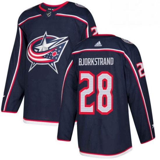 Mens Adidas Columbus Blue Jackets 28 Oliver Bjorkstrand Authentic Navy Blue Home NHL Jersey Mens Adidas Columbus Blue Jackets 28 Oliver Bjorkstrand Authentic Navy Blue Home NHL Jersey