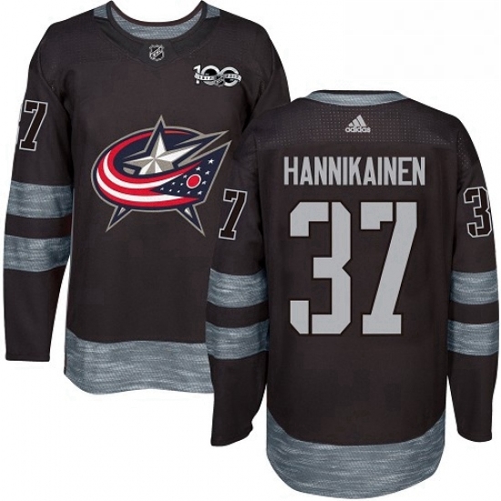 Mens Adidas Columbus Blue Jackets 37 Markus Hannikainen Premier Black 1917 2017 100th Anniversary NHL Jersey Mens Adidas Columbus Blue Jackets 37 Markus Hannikainen Premier Black 1917 2017 100th Anniversary NHL Jersey