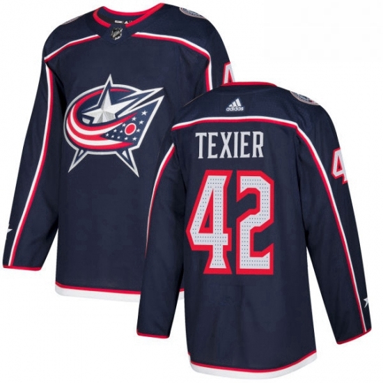 Mens Adidas Columbus Blue Jackets 42 Alexandre Texier Premier Navy Blue Home NHL Jersey Mens Adidas Columbus Blue Jackets 42 Alexandre Texier Premier Navy Blue Home NHL Jersey