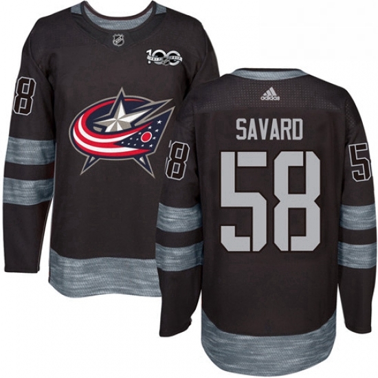 Mens Adidas Columbus Blue Jackets 58 David Savard Authentic Black 1917 2017 100th Anniversary NHL Jersey Mens Adidas Columbus Blue Jackets 58 David Savard Authentic Black 1917 2017 100th Anniversary NHL Jersey