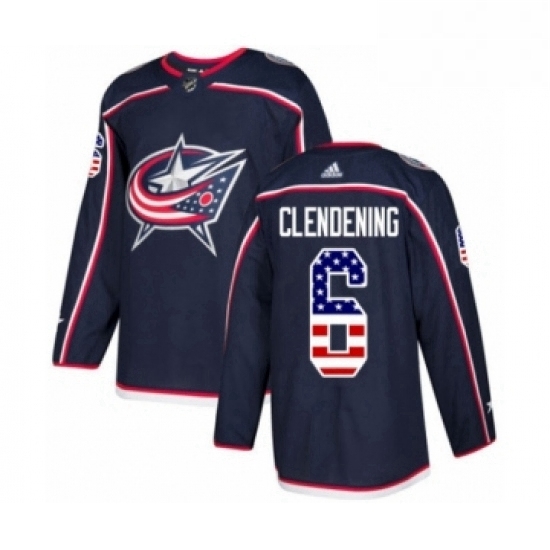 Mens Adidas Columbus Blue Jackets 6 Adam Clendening Authentic Navy Blue USA Flag Fashion NHL Jersey Mens Adidas Columbus Blue Jackets 6 Adam Clendening Authentic Navy Blue USA Flag Fashion NHL Jersey